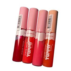 Covergirl Clean Fresh Yummy Gloss Lip Gloss Lot of 4 New Sealed Sugar Poppy Glam